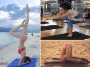 Làm đẹp - Những tư thế Yoga gây choáng váng của sao Việt