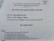 Tin tức - Nhà báo “khóc thét” vì đề thi vào HV Báo chí-Tuyên truyền