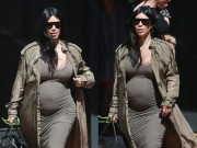 Làng sao - Kim Kardashian khoe thân hình đẫy đà với váy mỏng bó sát