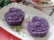 Bếp Eva - Bánh Trung thu dẻo khoai lang tím đẹp mắt