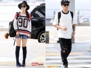 Làng sao - "Cặp đôi Thứ 2" của Running Man cực chất tại sân bay