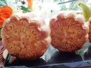 Bếp Eva - Bánh Trung thu nướng nhân đậu xanh mứt bí