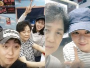 Làng sao - Jang Nara đáng yêu bên mẹ và anh trai