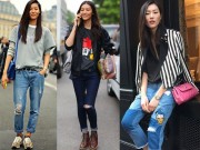 Thời trang - Làm mới chiếc quần jeans cũ kỹ sành điệu như Liu Wen
