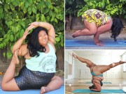Làm đẹp - Ngưỡng mộ cô gái thừa cân vẫn tập yoga điêu luyện