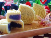 Bếp Eva - Bánh Trung thu đậu xanh nhân khoai tím