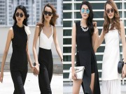 Thời trang - Mặc đen - trắng đẹp như hai quý cô sành điệu Sài Gòn