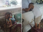 Làm mẹ - Hình ảnh bé trai bơ vơ ôm quan tài mẹ khiến triệu trái tim quặn đau