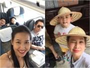 Làng sao - Dương Mỹ Linh đưa 3 con Bằng Kiều về Việt Nam du lịch