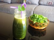 Bếp Eva - Sinh tố rau má trái dừa thanh mát