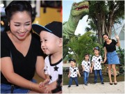 Làng sao - Ốc Thanh Vân hạnh phúc đưa 3 con đi chơi ngày cuối tuần