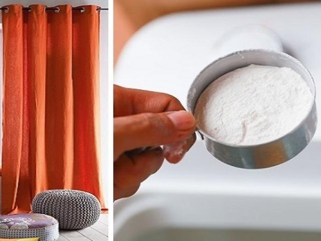 Rèm cửa ố vàng hóa trắng nhờ các nguyên liệu có sẵn trong nhà