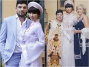 Làng sao - Hà Anh và chồng Tây rạng ngời bên bố mẹ trong lễ ăn hỏi