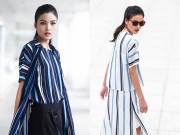 Thời trang - Giải phóng cơ thể ngày hè bằng váy áo sọc xanh mát lành