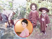 Làng sao - Nhà có điều kiện, Diva Hồng Nhung vẫn không ngại để con lội ruộng lấm lem