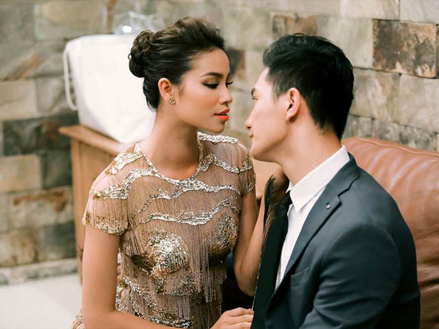 Phạm Hương âu yếm, tình tứ Nam vương Nguyễn Văn Sơn