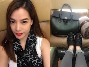 Thời trang - Chỉ đi công tác thôi mà Trương Ngọc Ánh vẫn xách túi 50 triệu