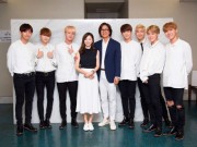 Làng sao - Vợ Bae Yong Joon lấy tay giấu bụng bầu đi xem ca nhạc cùng chồng