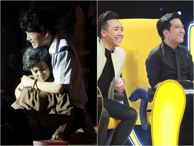 Đấu Trường Tiếu Lâm: Danh hài Cát Phượng gây xúc động khi diễn với học trò Trường Giang