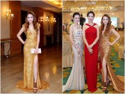 Làng sao - Hoa hậu Giáng My đỏ rực, khoe dáng bên Xuân Nguyễn