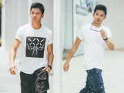 Làng sao - Trọng Hiếu Idol khoe vẻ nam tính trên phố Sài Gòn