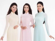 Thời trang - Hoa hậu Đỗ Mỹ Linh, Á hậu Thanh Tú và Thùy Dung đọ sắc với áo dài