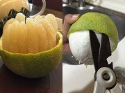 Bếp Eva - Hóa ra, bưởi còn có cách gọt vỏ tuyệt hay này!