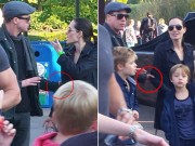 Làng sao - Xôn xao loạt ảnh Angelina Jolie và Brad Pitt cãi nhau trước mặt các con