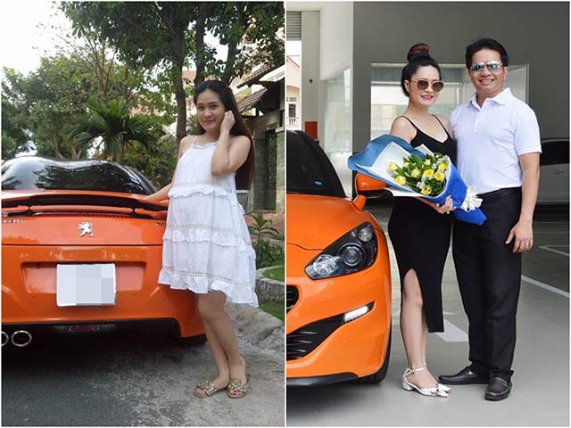 Di Băng khoe bụng bầu trước ngày lâm bồn bên xế hộp chồng mới tặng