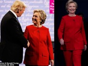 Thời trang - Bộ âu phục đỏ của bà Hillary Clinton đang được khen nhất lúc này!