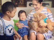 Làng sao - Vợ Lý Hải bụng bầu nhí nhảnh bên 2 con
