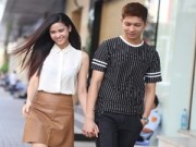 Làng sao - Trương Quỳnh Anh nắm chặt tay chồng trên phố