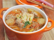 Bếp Eva - Canh kim chi củ cải nấu sườn