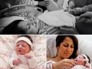 Cận cảnh bé   chui ra   từ bụng mẹ