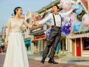 Làng sao - Cặp đôi chồng lùn, vợ cao của TVB khoe ảnh cưới