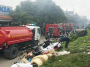 Tin tức - HN: Cháy chợ Nhật Tân, tiểu thương nhao nhác