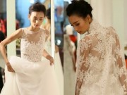 Làng sao - Lê Thúy một mình đi thử váy cưới