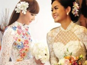 Thời trang - Soi áo dài cưới tinh xảo tuyệt đẹp của sao Việt