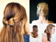 Làm đẹp - 9 kiểu tóc dự tiệc cưới dễ thương cho bạn gái