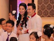 Làng sao - Lê Khánh mặc áo dài tinh khôi trong ngày cưới