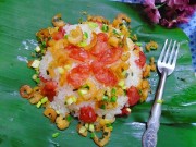 Bếp Eva - Bữa sáng no bụng với xôi lạp xưởng tôm khô