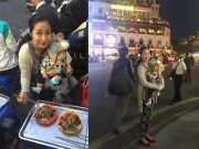 Làng sao - Ốc Thanh Vân cùng con trai "đón rét" ở Hà Nội
