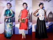 Thời trang - Linh Nga mặc áo dài gấm lung linh khoe sắc
