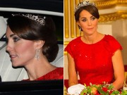 Làng sao - Công nương Kate đội vương miện đi dự tiệc
