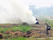 Tin tức - Ảnh: Thủ đô "mịt mù khói tỏa" trong mùa đốt rơm rạ