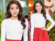 Thời trang - Mặc giản dị, Kỳ Duyên trong vắt như sương mai
