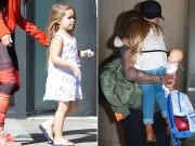 Làng sao - Nhóc Harper ngủ gục trên vai bố Beckham
