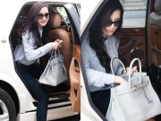 Làng sao - HH Giáng My đi xế sang, xách túi trăm triệu đi sự kiện