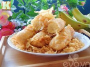 Bếp Eva - Bánh cốm dừa bọc chuối chiên nóng hổi