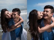 Làng sao - Thúy Diễm quấn quýt Lương Thế Thành trên biển